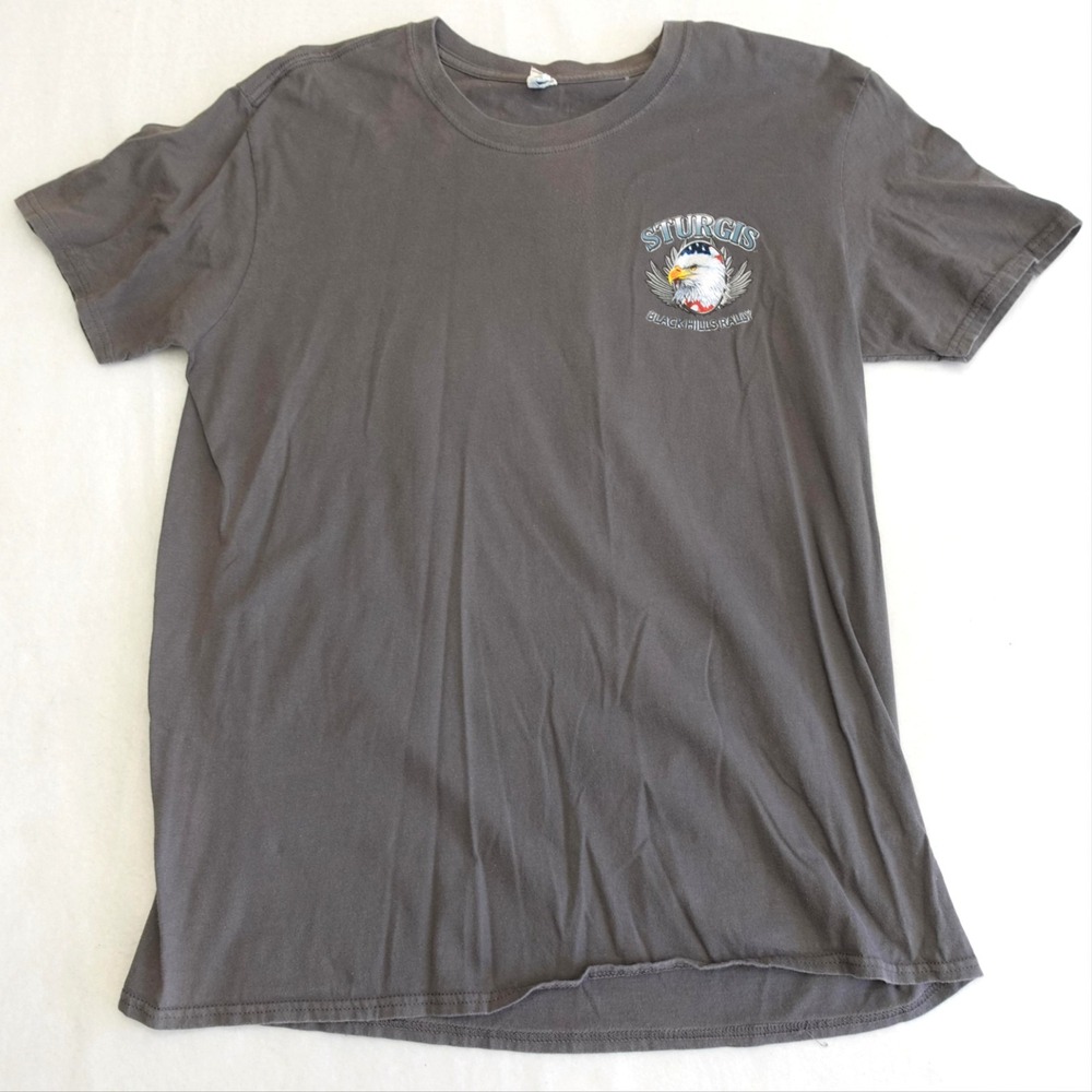 Sturgis Shirt Mens M Gray 2016 Black Hills Rally Eagle Motorcycle Graphic Tee